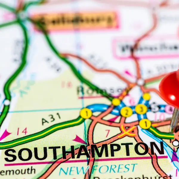 Southampton on a Map